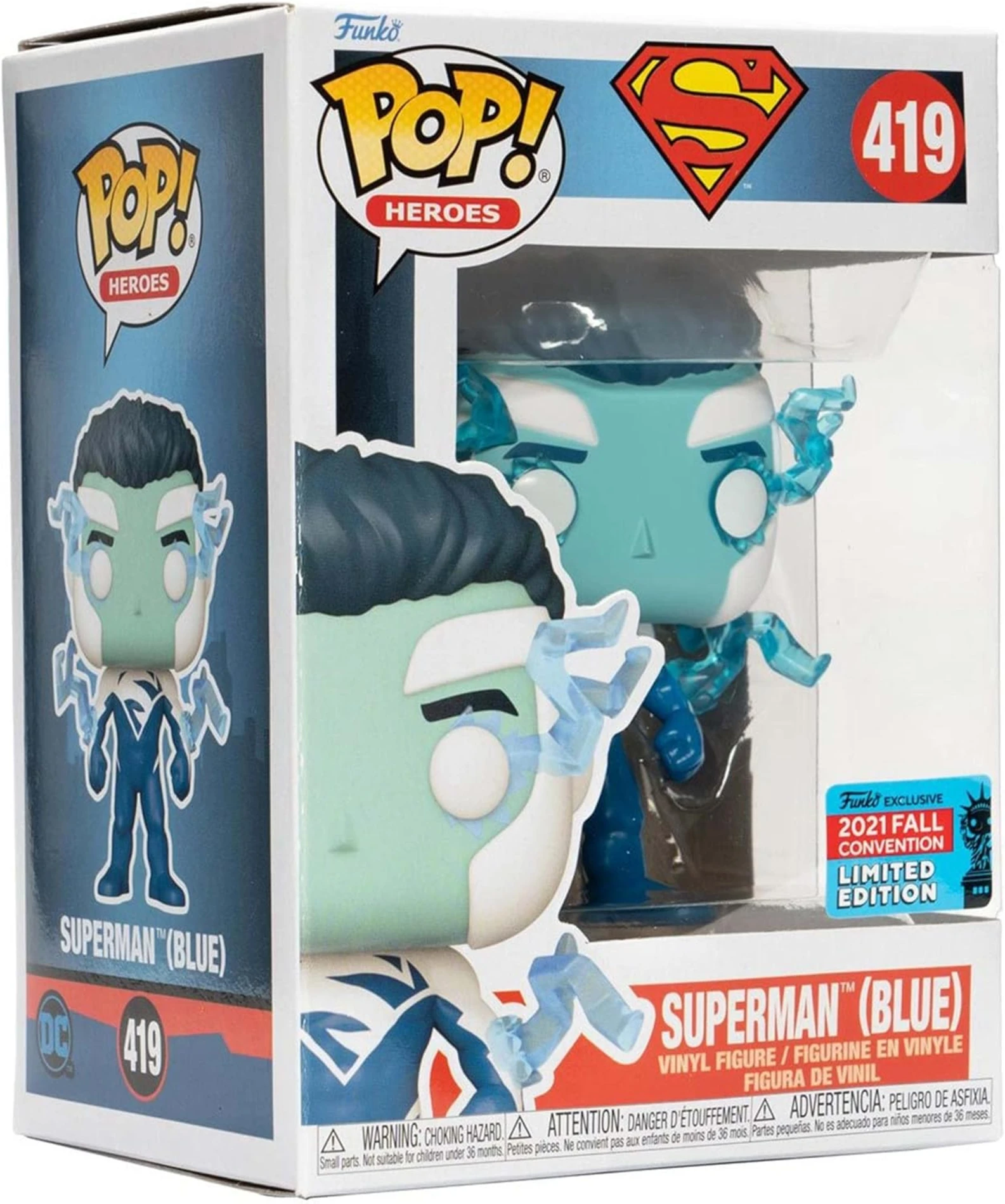 Funko POP Figür - Heroes: DC - 2021 Fall Convention Exclusive Superman Blue