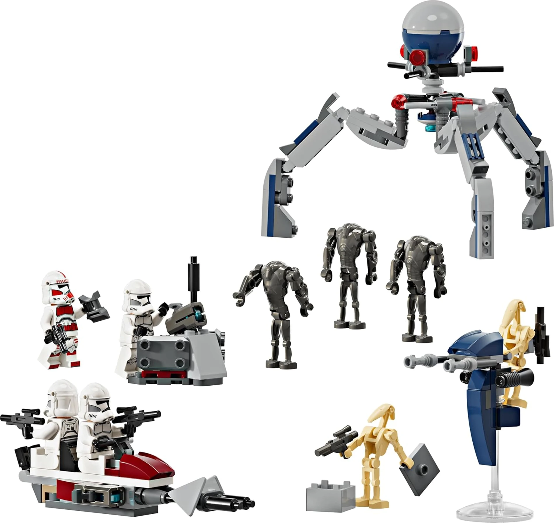  LEGO Star Wars Klon Trooper ve Savaş Droidi Savaş Paketi Seti 75372 +7 Yaş  (215 Parça)