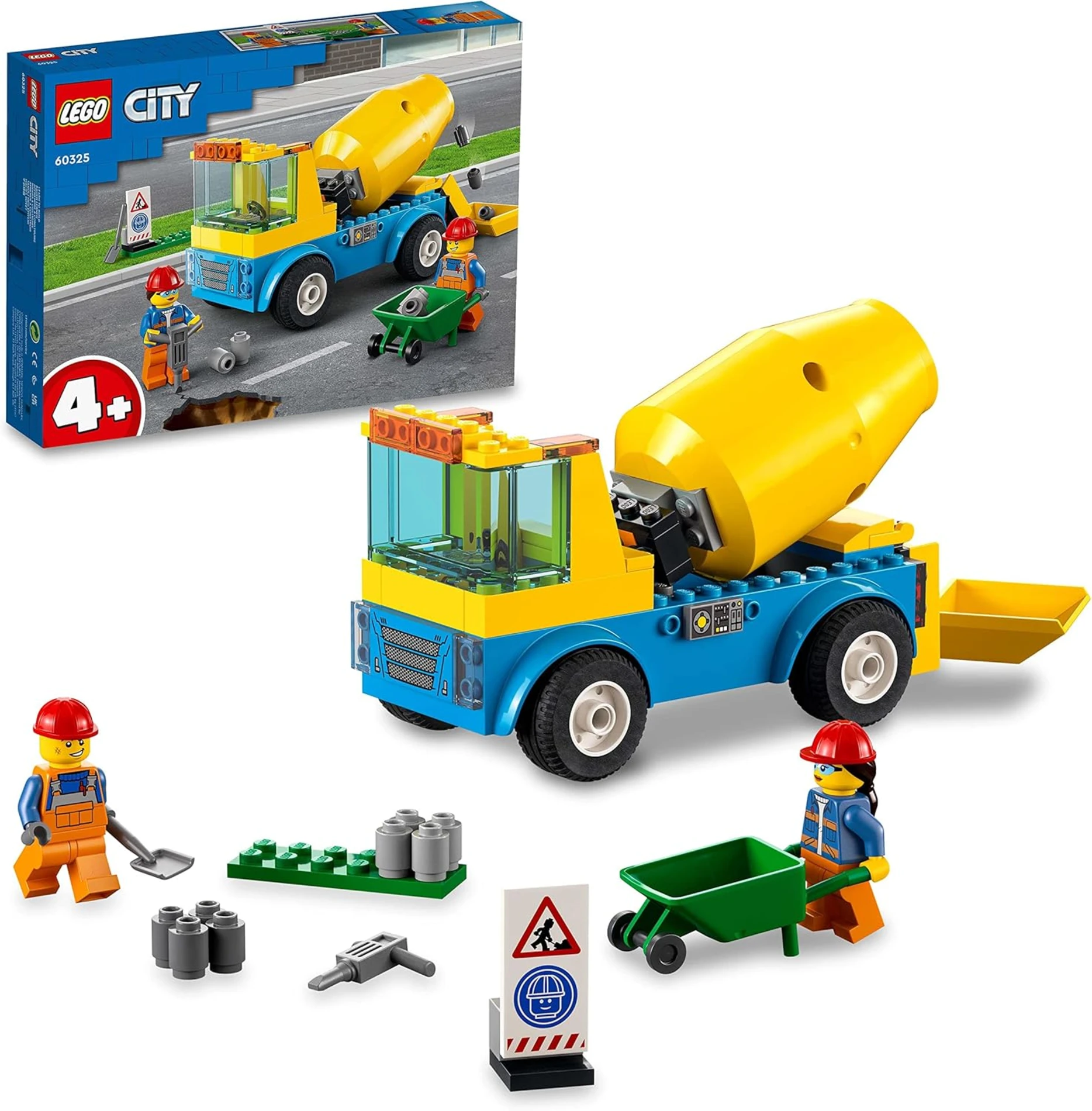  LEGO City Beton Mikseri 60325 +4 Yaş  (85 Parça)