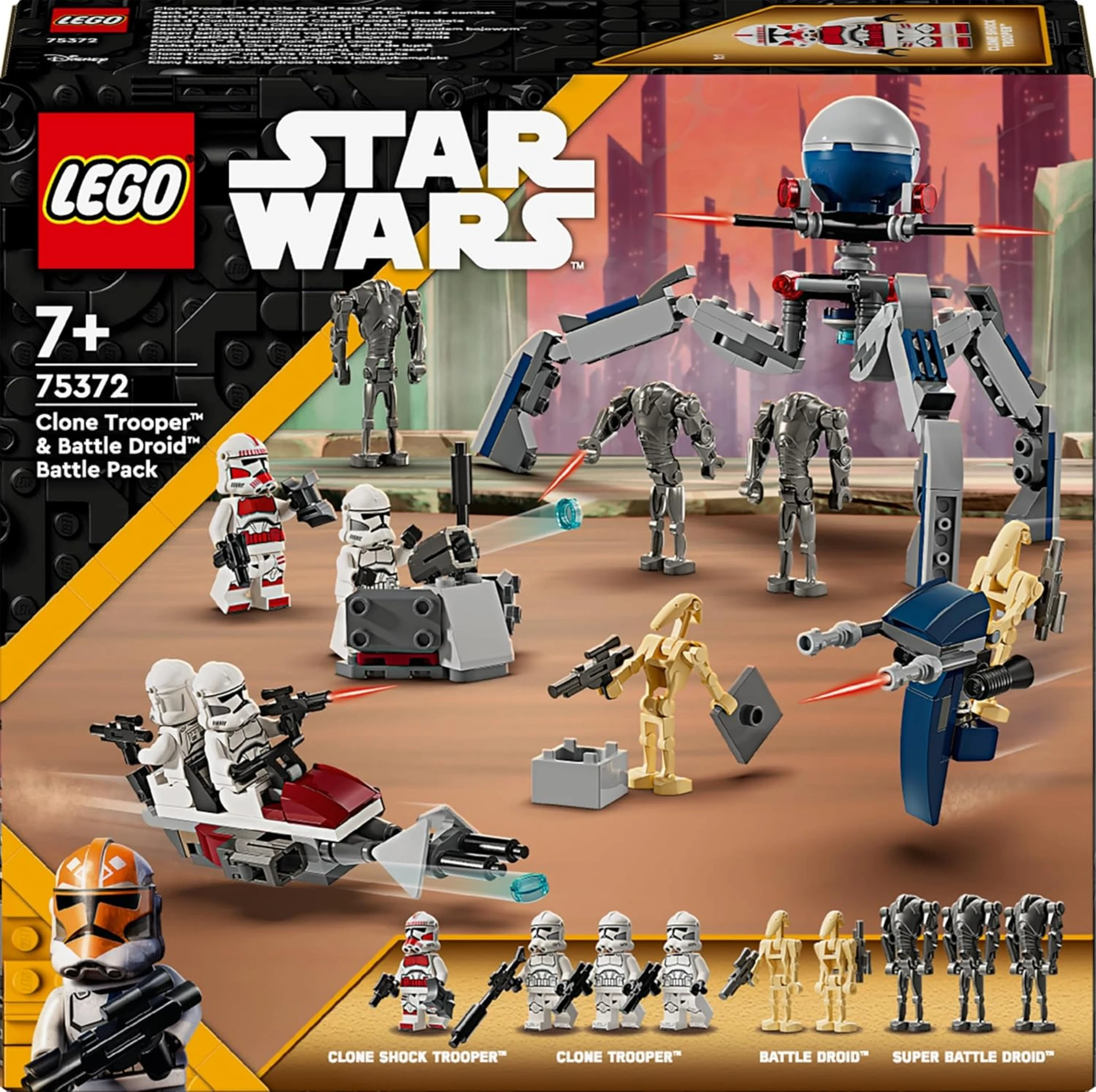  LEGO Star Wars Klon Trooper ve Savaş Droidi Savaş Paketi Seti 75372 +7 Yaş  (215 Parça)