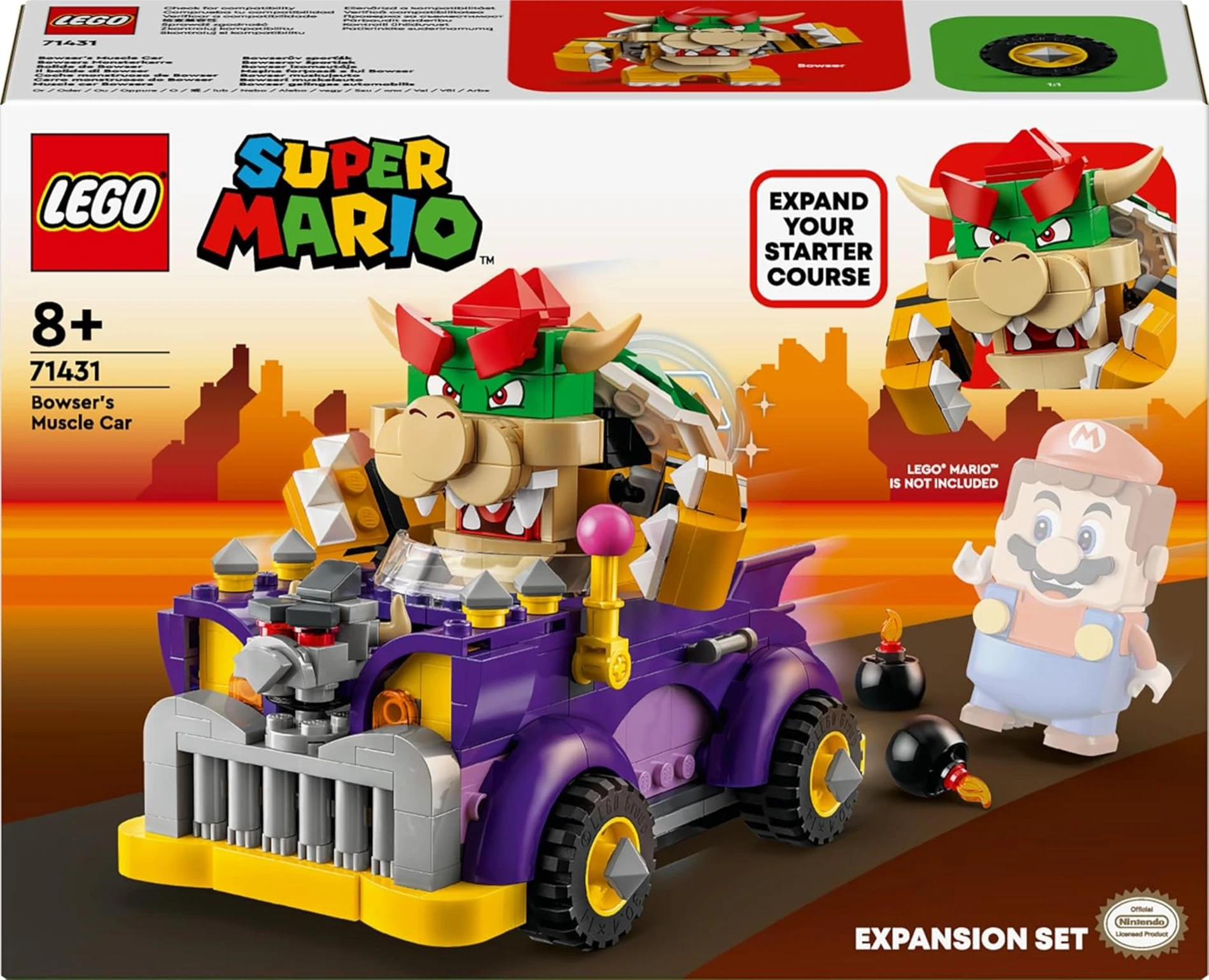  LEGO Super Mario Bowser’ın Büyük Arabası Ek Macera Seti 71431 +8 Yaş  (458 Parça)