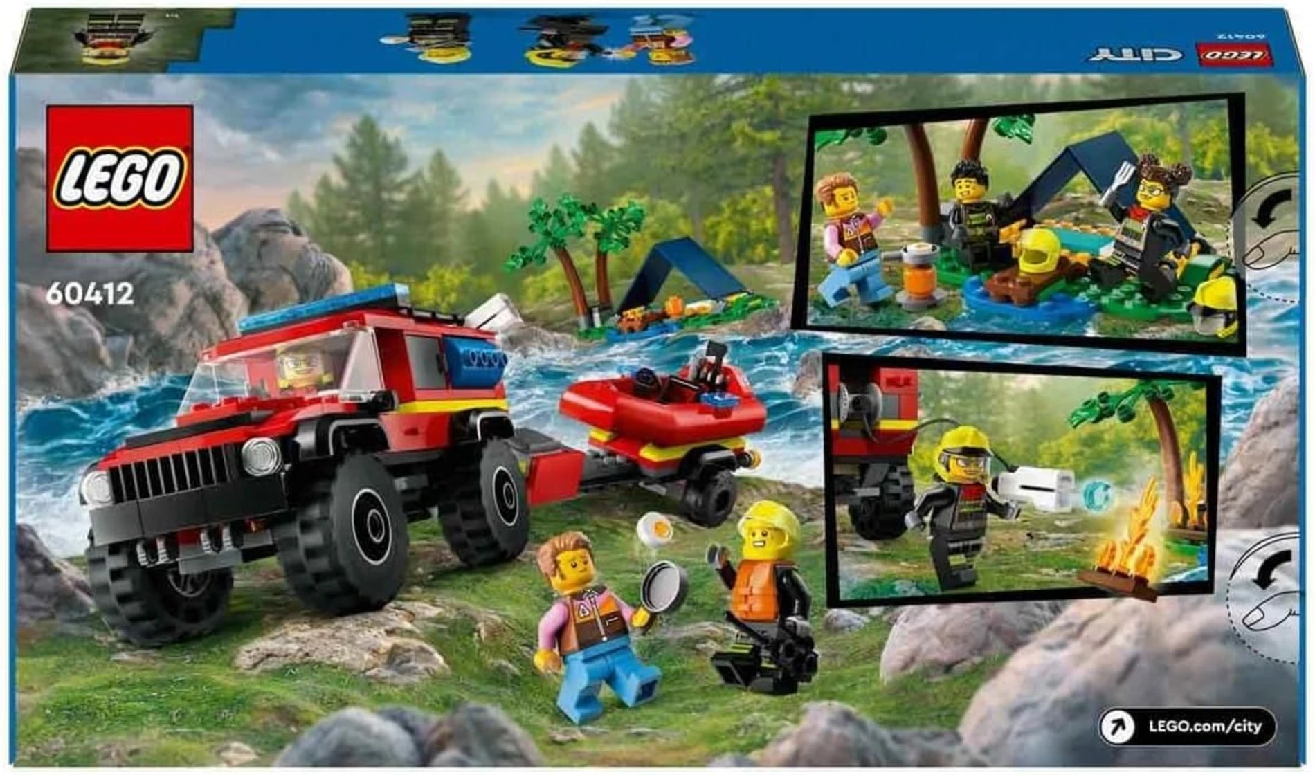 LEGO City 4x4 Kurtarma Botlu İtfaiye Kamyonu 60412 +5 Yaş  (301 Parça)