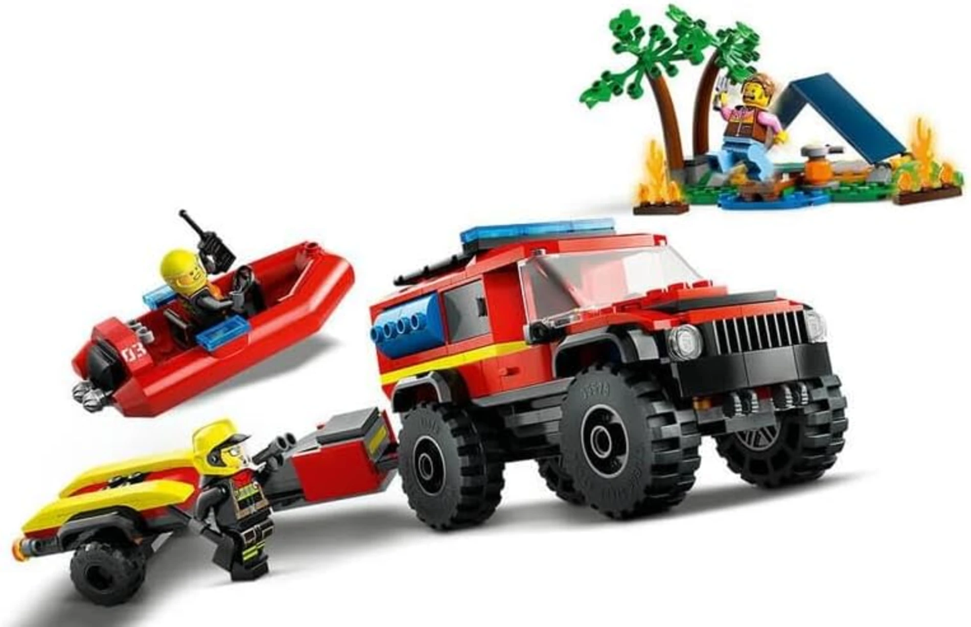 LEGO City 4x4 Kurtarma Botlu İtfaiye Kamyonu 60412 +5 Yaş  (301 Parça)