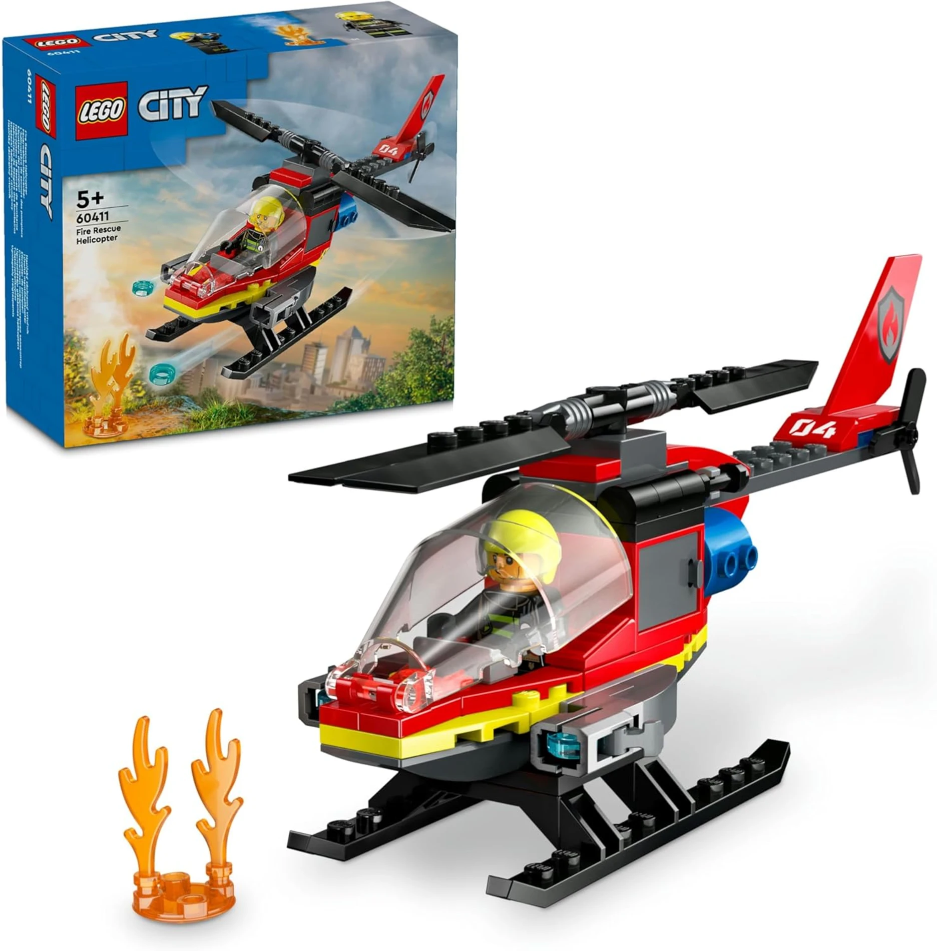 LEGO City İtfaiye Kurtarma Helikopteri 60411 +5 Yaş (85 Parça)