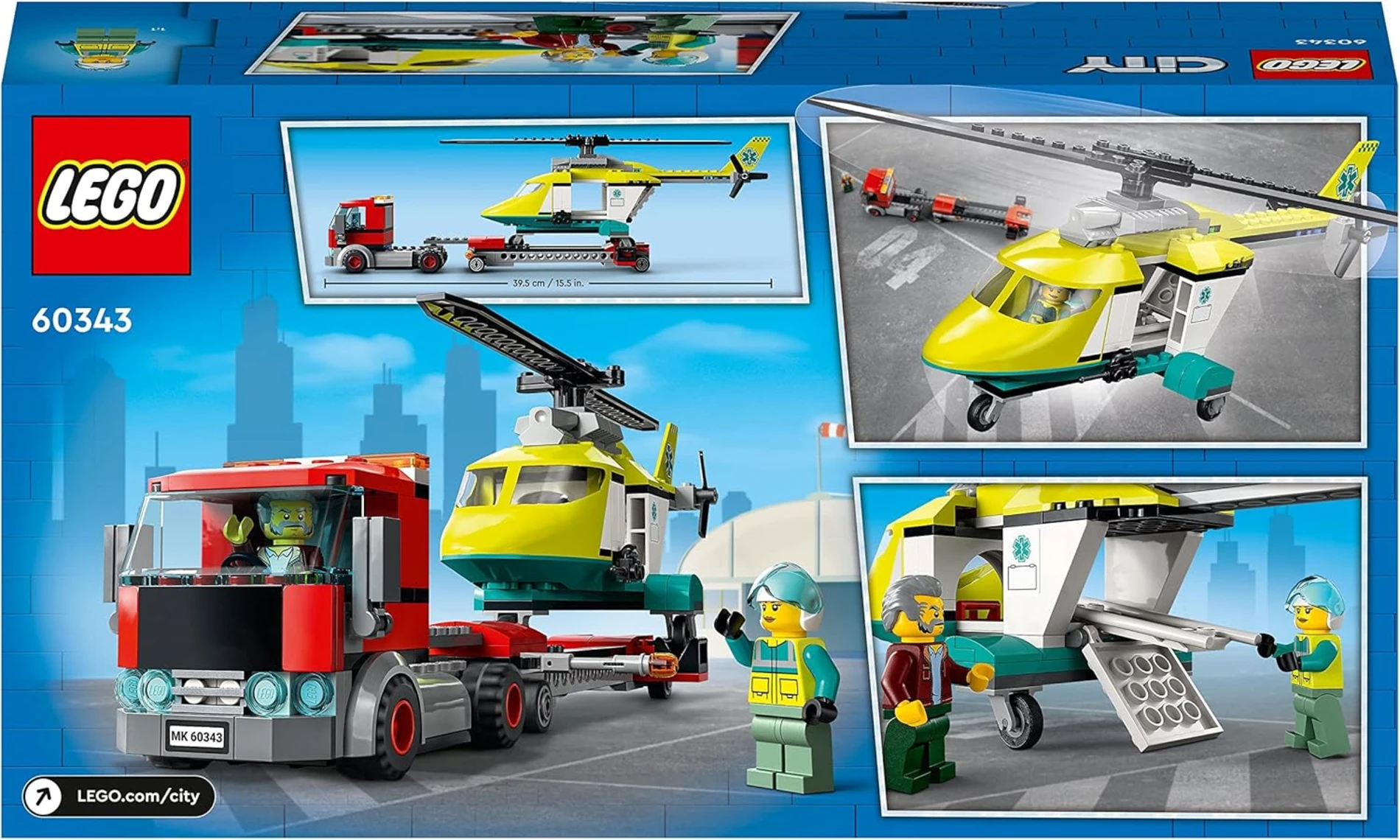 LEGO City Kurtarma Helikopteri Nakliyesi 60343 +5 Yaş  (215 Parça)