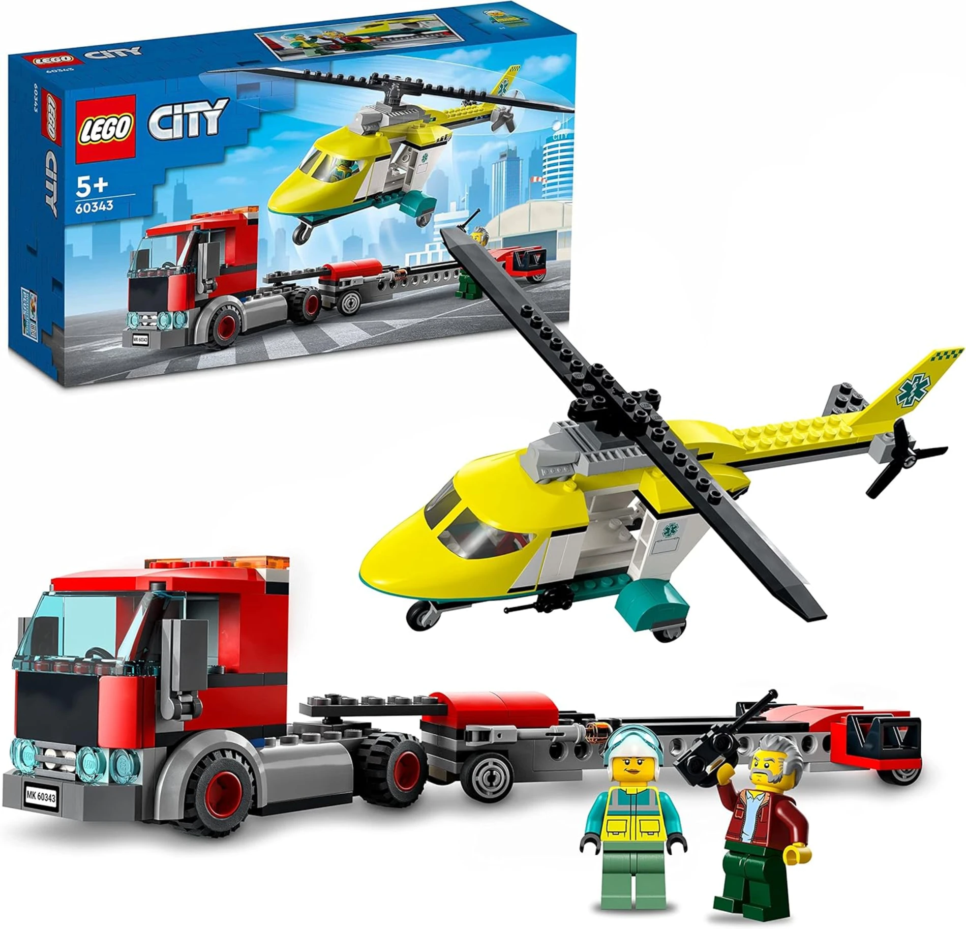 LEGO City Kurtarma Helikopteri Nakliyesi 60343 +5 Yaş  (215 Parça)