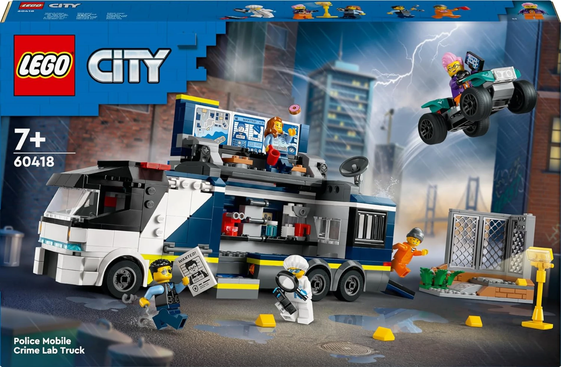  LEGO City Polis Mobil Suç Laboratuvarı Kamyonu 60418 +7 Yaş  (674 Parça)