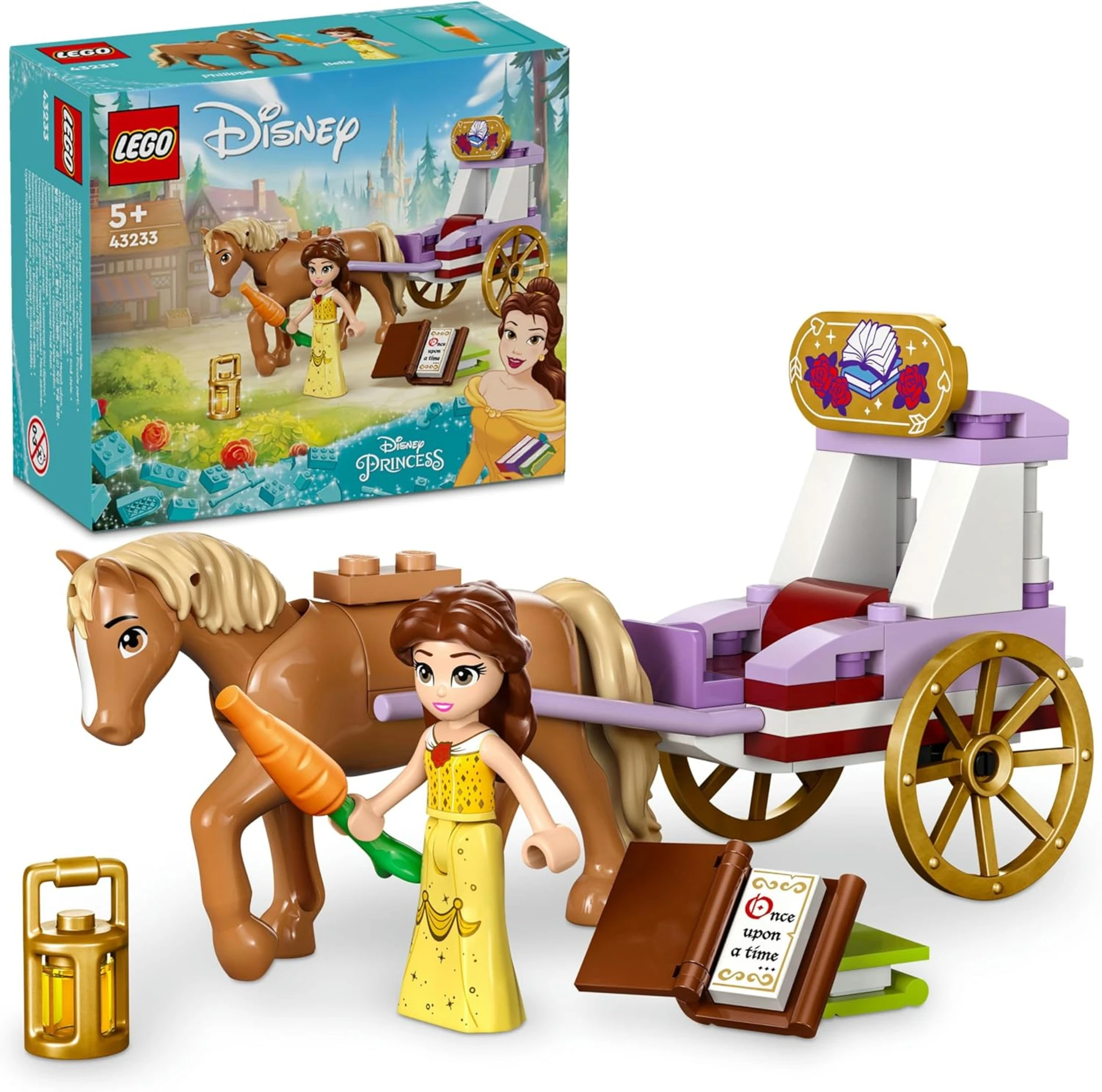  LEGO ǀ Disney Princess Belle’in Hikaye Zamanı At Arabası 43233 +5 Yaş