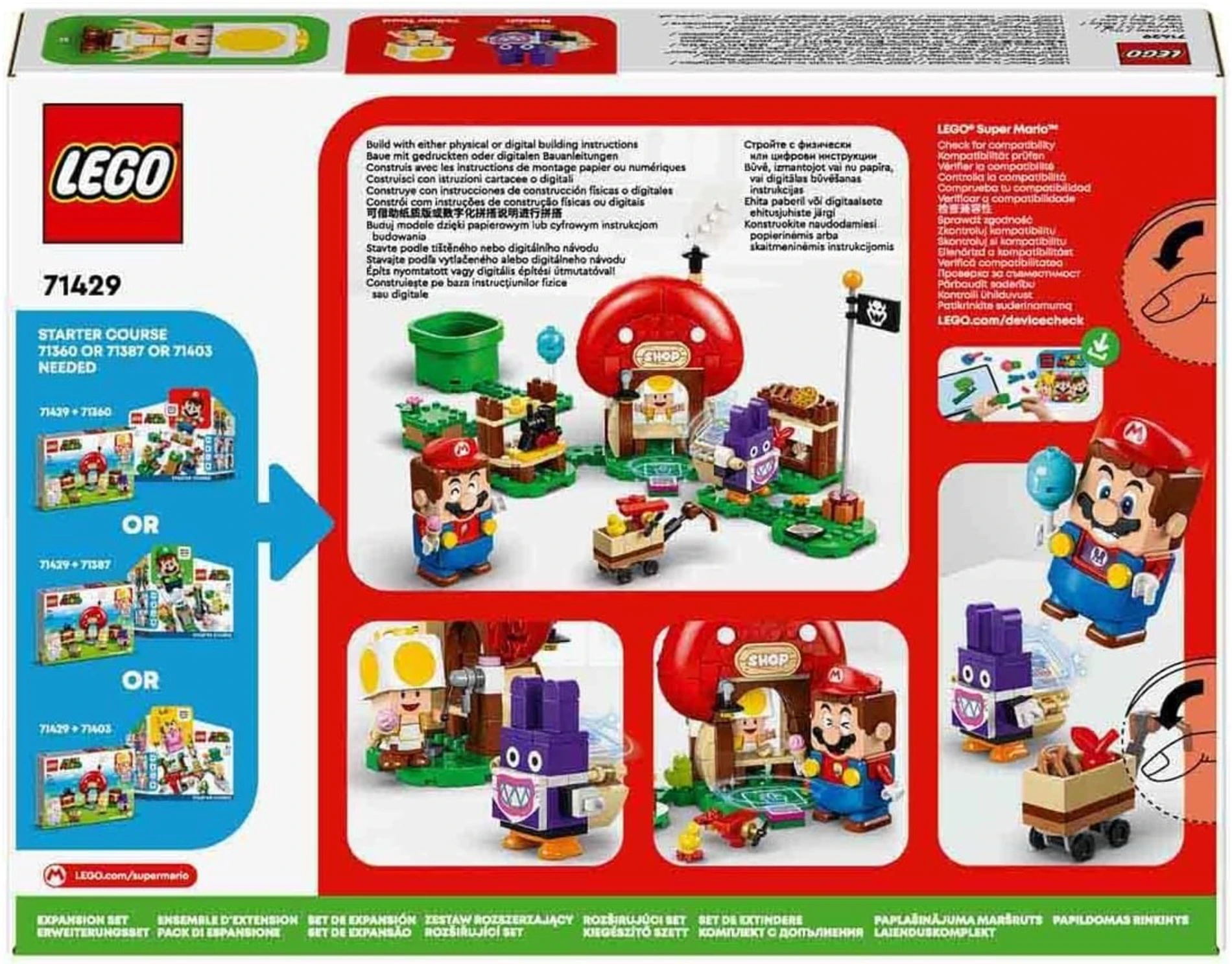  LEGO Super Mario Nabbit Toad’un Dükkanında Ek Macera Seti 71429 +8 Yaş  (230 Parça)