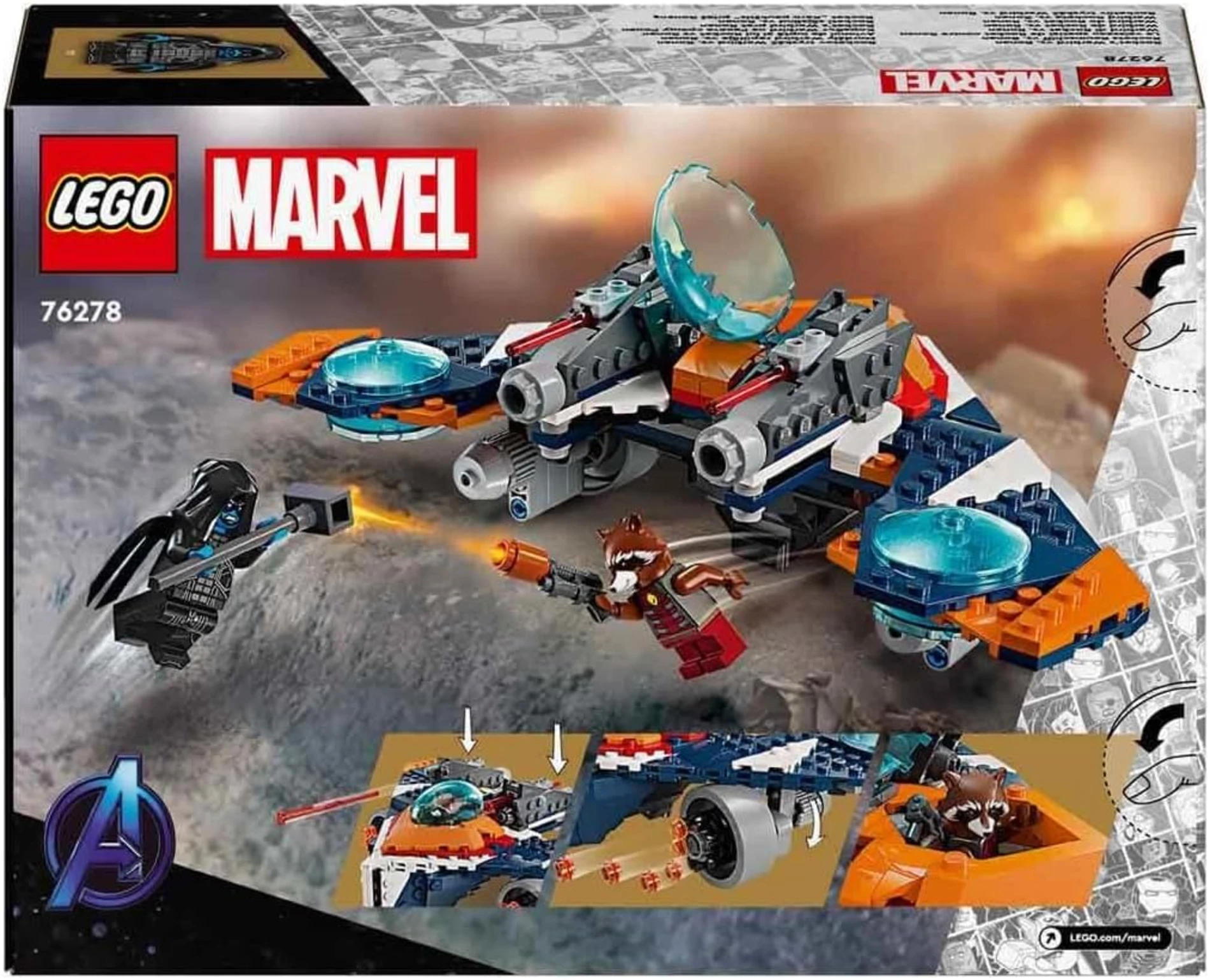 LEGO Marvel Rocket’in Warbird Aracı Ronan’a Karşı 76278 + 8 Yaş (290 Parça)