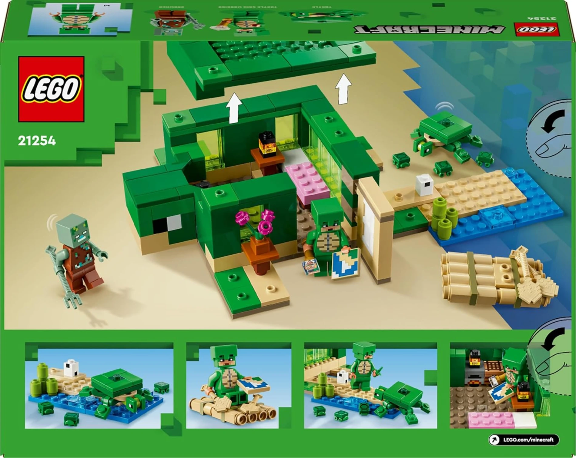 LEGO Minecraft Kaplumbağa Plaj Evi 21254 +7 Yaş  (234 Parça)