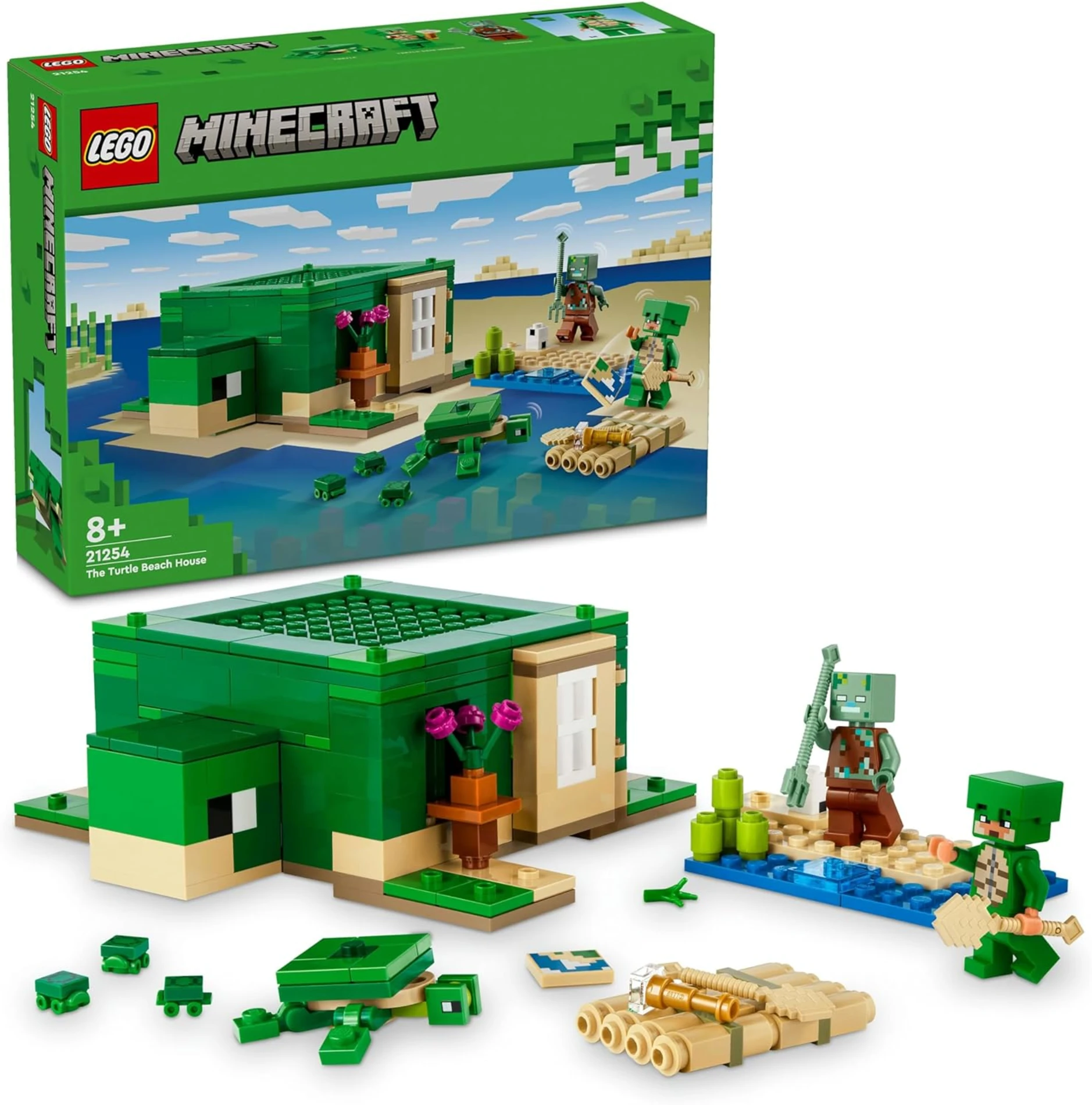 LEGO Minecraft Kaplumbağa Plaj Evi 21254 +7 Yaş  (234 Parça)