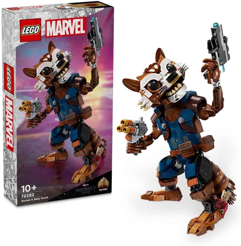 LEGO Marvel Rocket ve Bebek Groot 76282 +10 Yaş  (566 Parça)