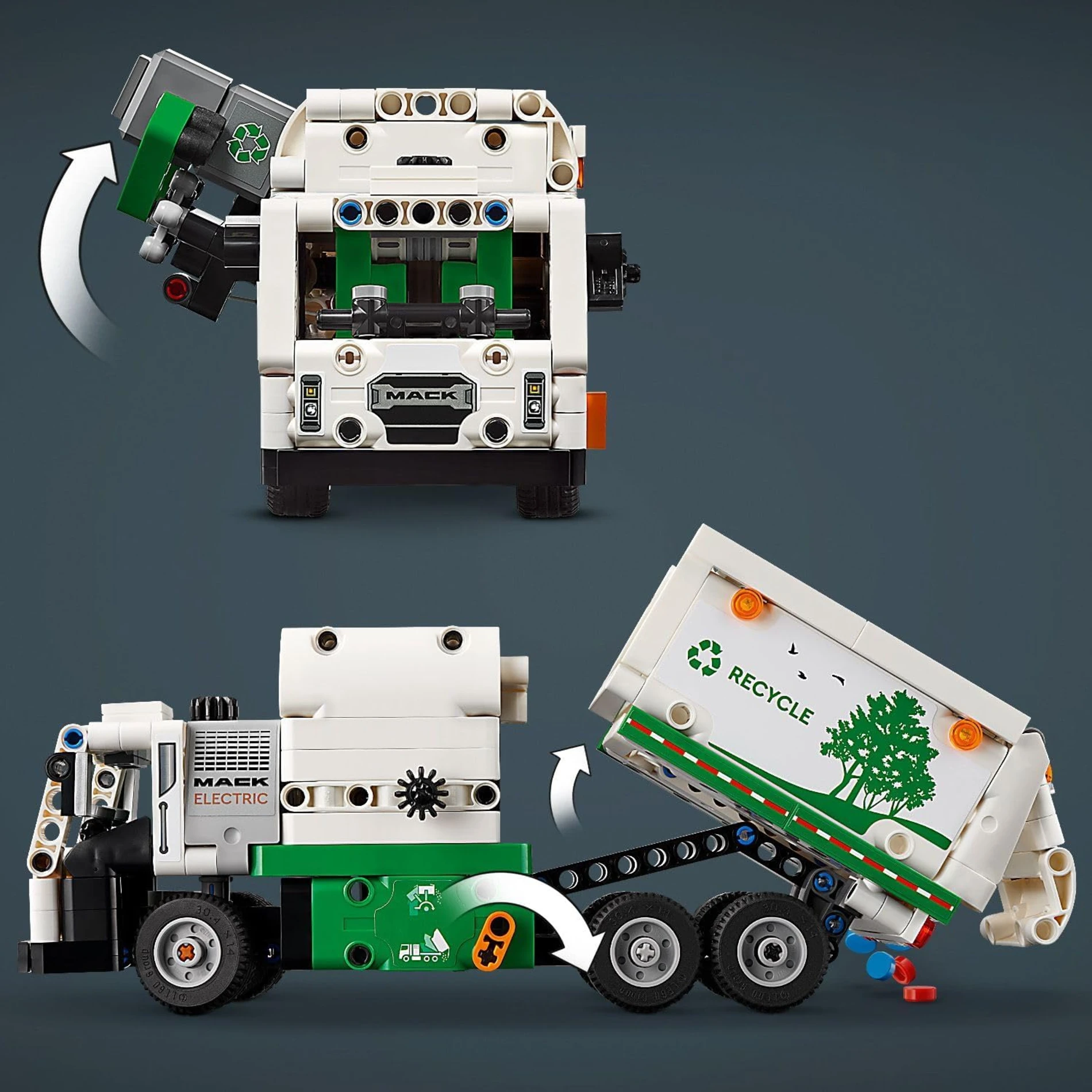  LEGO Technic Mack LR Electric Çöp Kamyonu 42167 +8 Yaş (503 Parça)