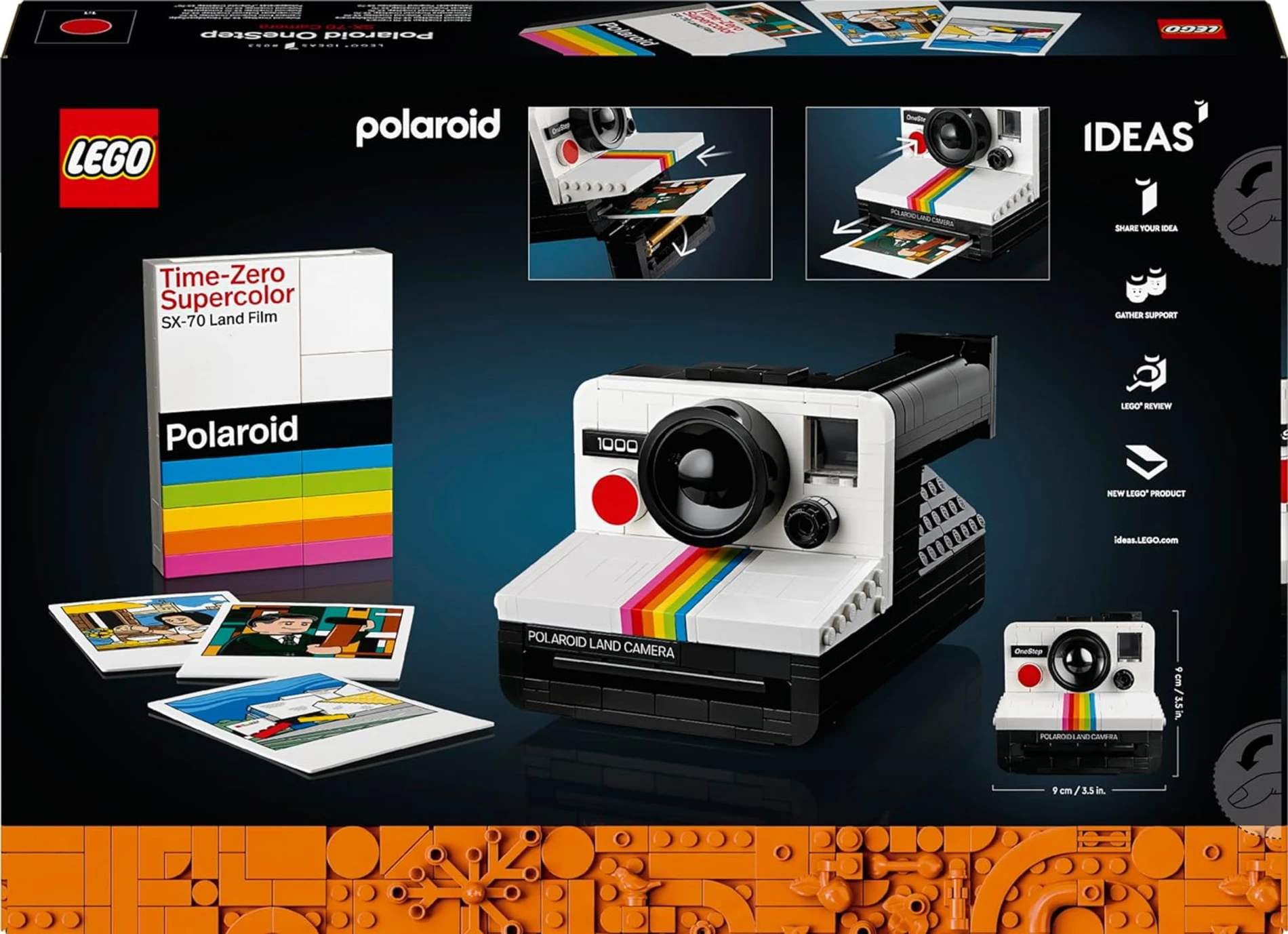  LEGO Ideas Polaroid OneStep SX-70 Kamera 21345 – Fotoğraf Meraklısı Yetişkinler için Koleksiyonluk  (516 Parça)