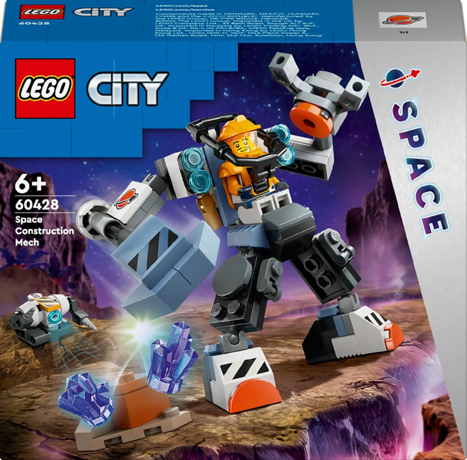  LEGO City Uzay İnşaat Robotu 60428 +6 Yaş (140 Parça)