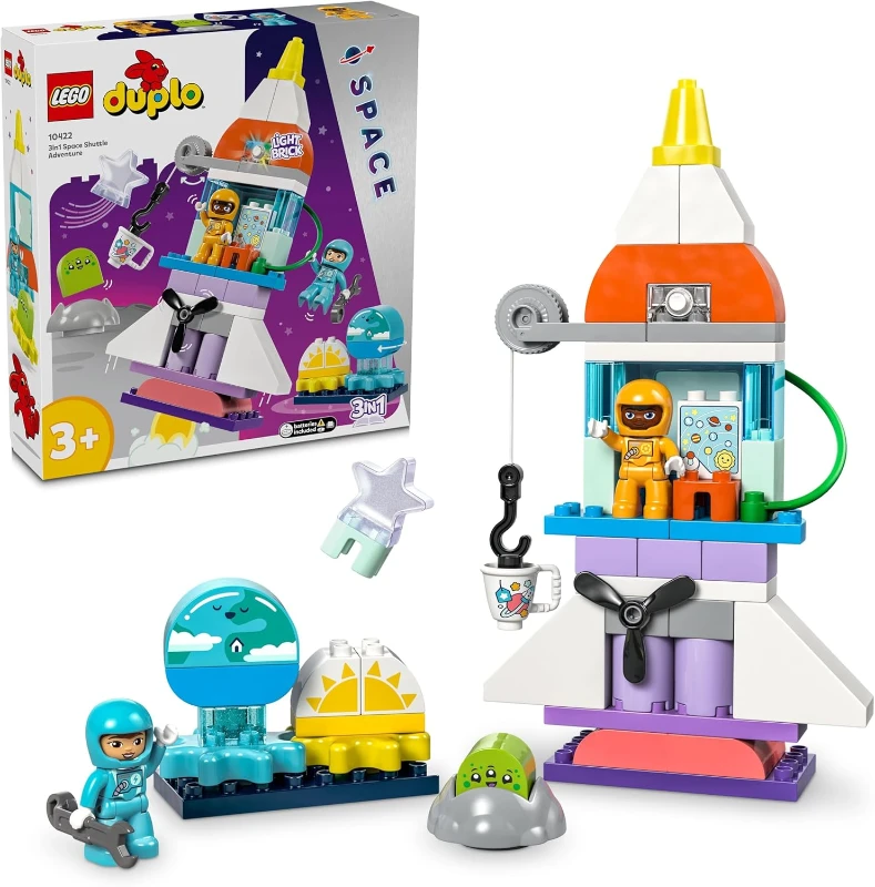  LEGO DUPLO 3’ü 1 Arada Uzay Mekiği Macerası 10422 +3 Yaş  (58 Parça)