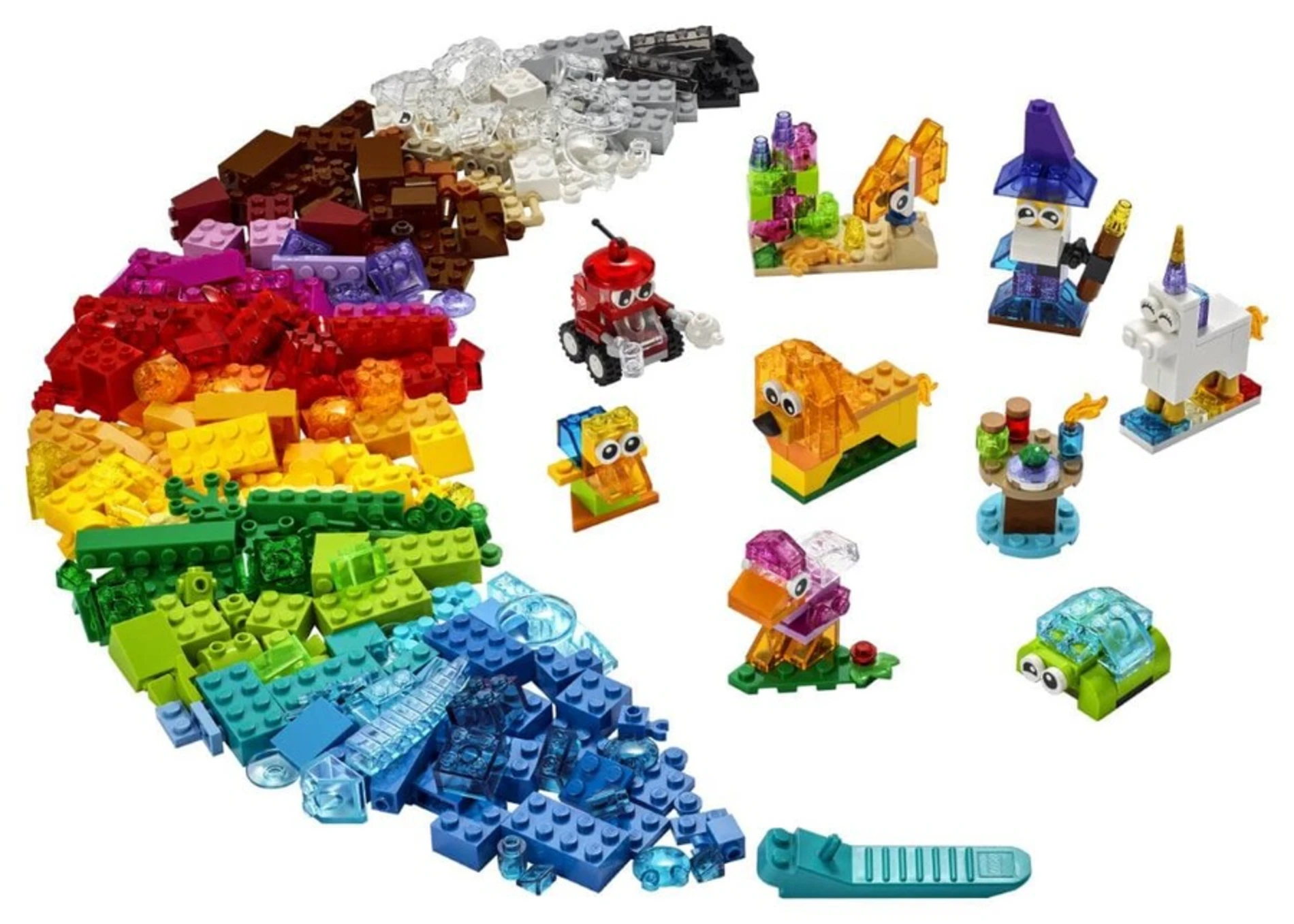 LEGO Classic Yaratıcı Şeffaf Yapım Parçaları 11013 +4 Yaş  (500 Parça)