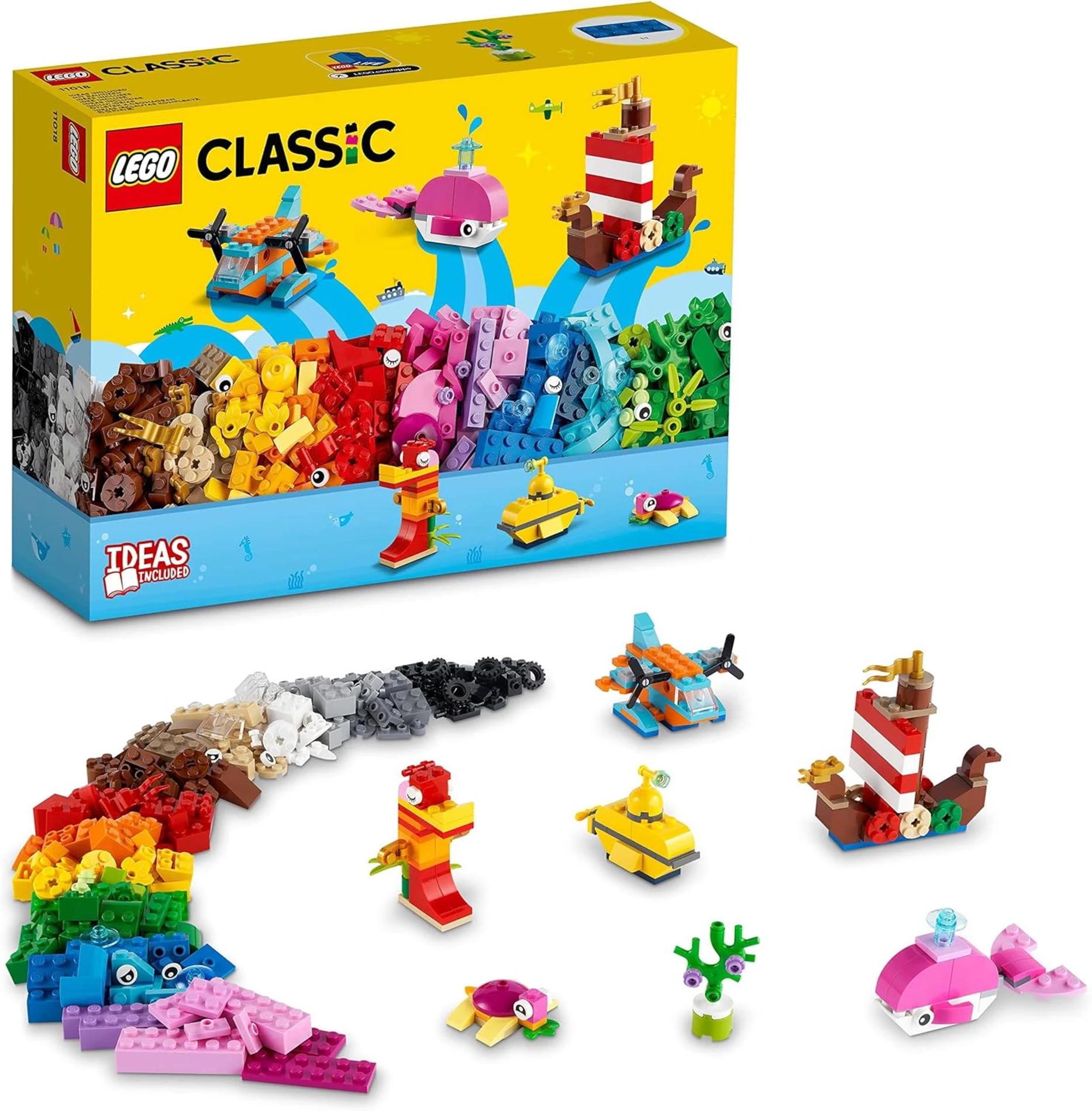  LEGO Classic Yaratıcı Okyanus Eğlencesi 11018 +4 Yaş  (333 Parça)