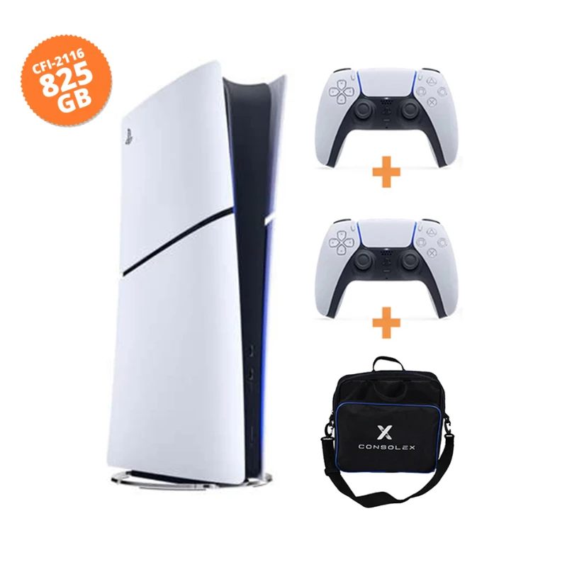 Sony PlayStation 5 Slim Dijital (CFI-2116 Avrupa) 825GB + Çift Kol + ConsoleX Taşıma Çantası
