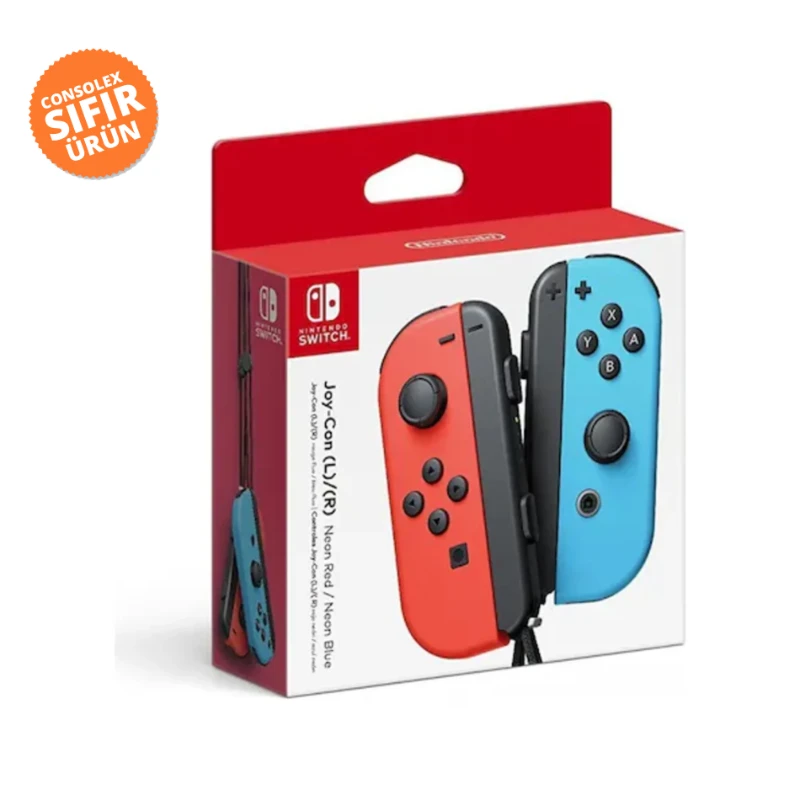 Joy-Con İkili Kırmızı / Mavi Bluetooth Controller Seti – Switch Uyumlu Kablosuz Oyun Kolu Çifti