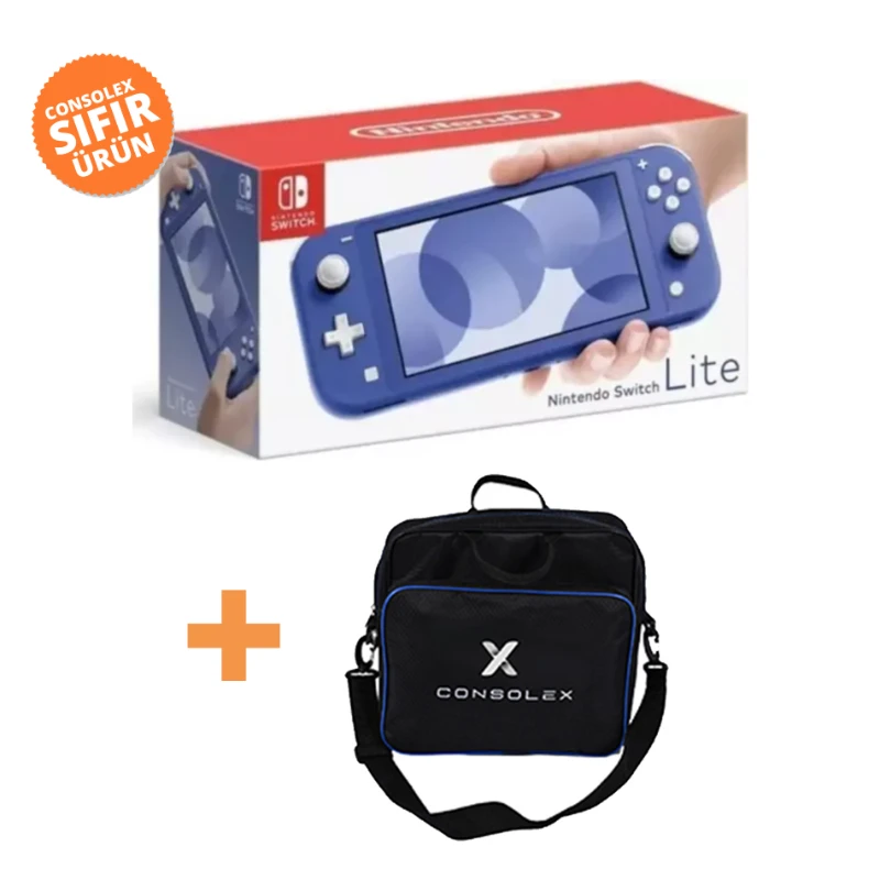 N Switch Lite Mavi Oyun Konsolu ConsoleX Taşıma Çantası Hediyeli