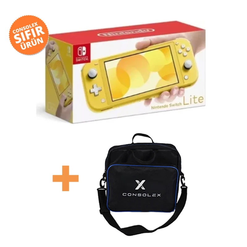 Nintendo Switch Lite - Sarı Oyun Konsolu + ConsoleX Taşıma Çantası Hediye