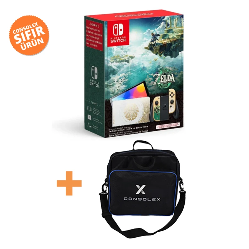 N Switch OLED Zelda Tears of the Kingdom Limited Edition ConsoleX Taşıma Çantalı