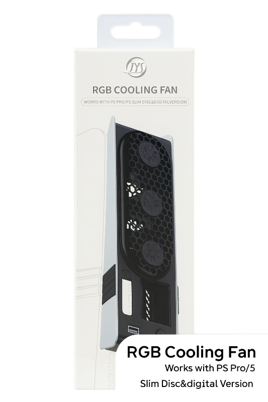 PS5 Pro & PS5 Slim Uyumlu RGB Soğutucu Fan – Sessiz Üçlü Fan ve LED Aydınlatma CL-02