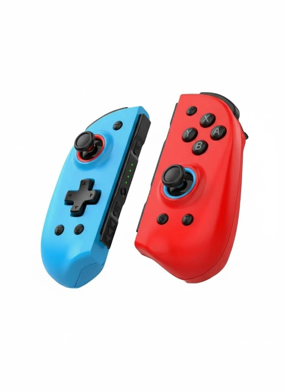 JOY-04 Çiftli Kablosuz Bluetooth Gamepad – Switch Uyumlu Kırmızı / Mavi Oyun Kolu Seti