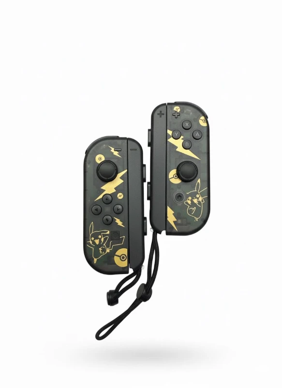 JOY-09 Kablosuz Bluetooth Çiftli Game Controller – Switch Uyumlu Siyah / Sarı Özel Desenli Oyun Kol