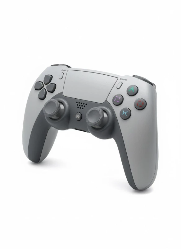 P09 Bluetooth Kablosuz Gri Controller – PS4, Android, iOS, PC Uyumlu Oyun Kolu + Şarj Kablosu