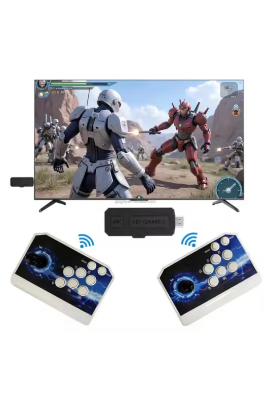 X2 PRO Retro Arcade – 42.000+ Oyunlu, Çift Kablosuz Kollu 3D Atari Konsol