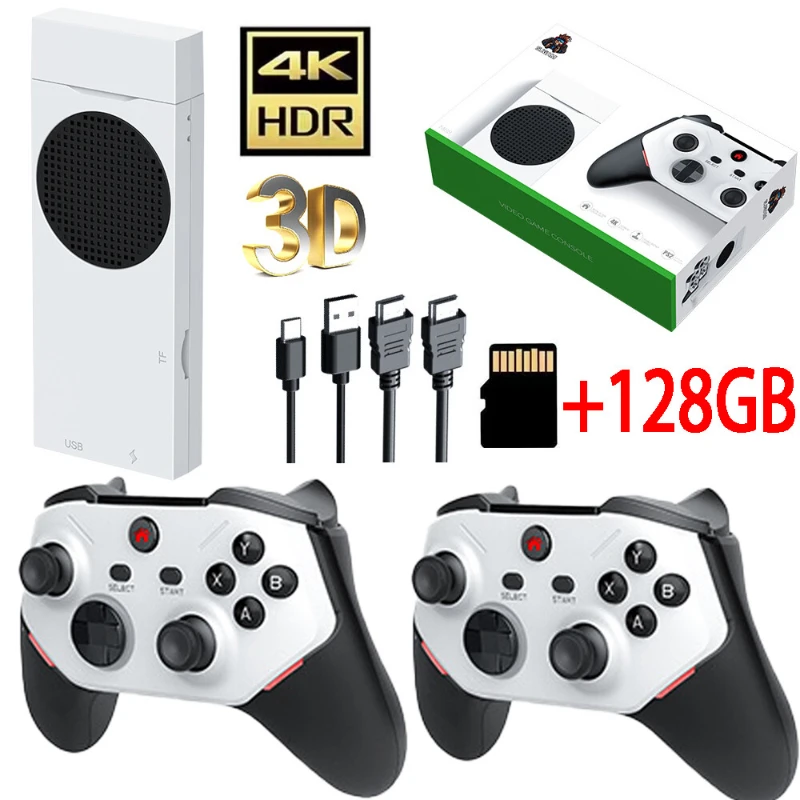 S.JCAM 4K PS2 Oyun Konsolu – 64 GB, HDMI 4K Görüntü, 2.4G Kablosuz Çift Gamepad
