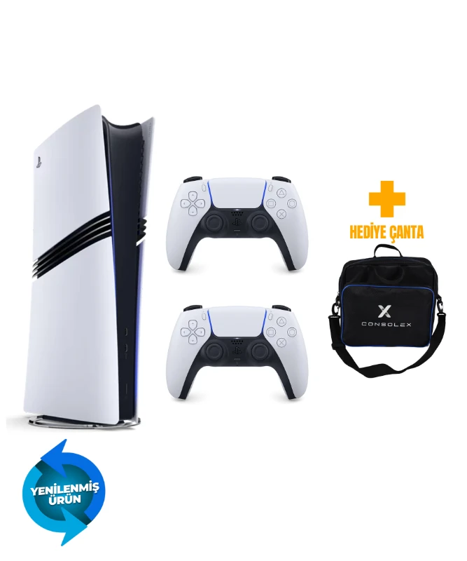 Sony PlayStation 5 Pro 2TB + Çift Kol + ConsoleX Çanta (Yenilenmiş – 2 Yıl Garantili)