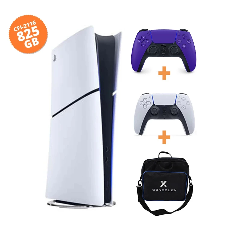 Sony PlayStation 5 Slim Dijital 825GB (CFI-2116) + Galactic Purple Kol + ConsoleX Çantalı