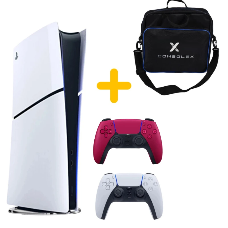 Sony Playstation 5 - CFI 2016 Avrupa - Slim Dijital Versiyon - Çift Kol (Bordo)