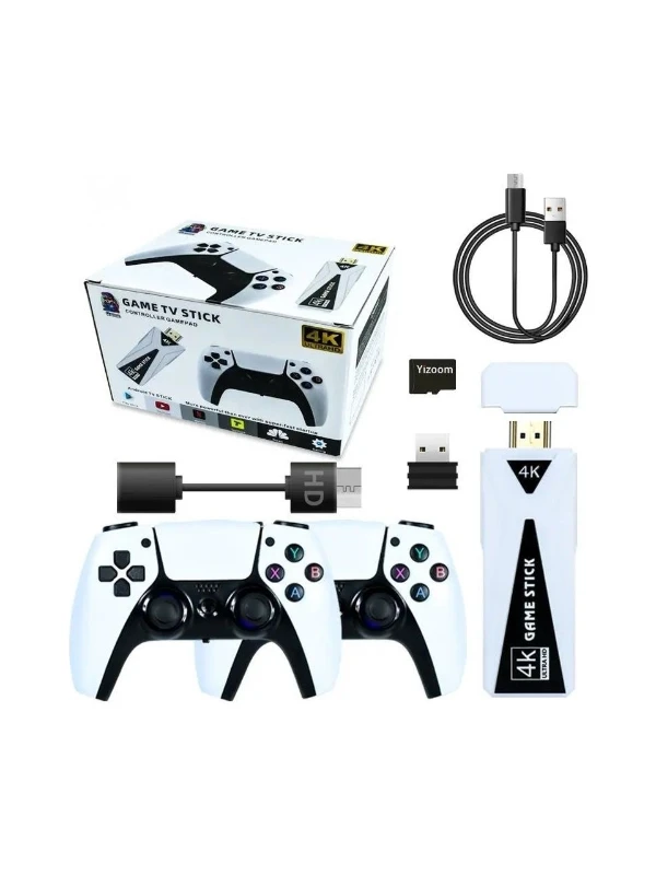 Doreka GT68 Retro Game TV Stick – 64GB, 10.000+ Oyun, 4K Android Konsol, Kablosuz 2 Kol