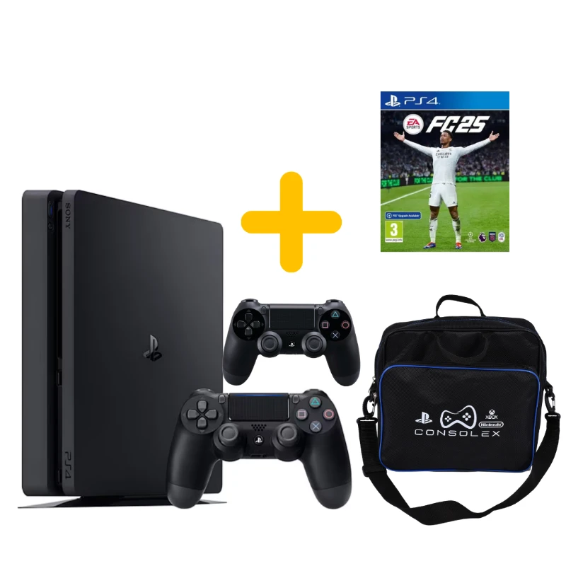 Sony Playstation 4 Slim 500 Gb + FC 25 Çift Kol - PS4 (yenilenmis)