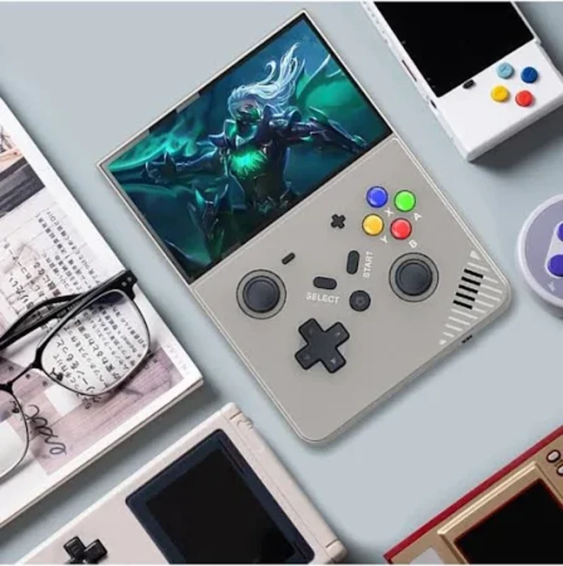 R43 Pro Retro Oyun Konsolu – Krem Renkli Şık Tasarım – 4.3″ IPS Ekran – 20.000+ Oyun