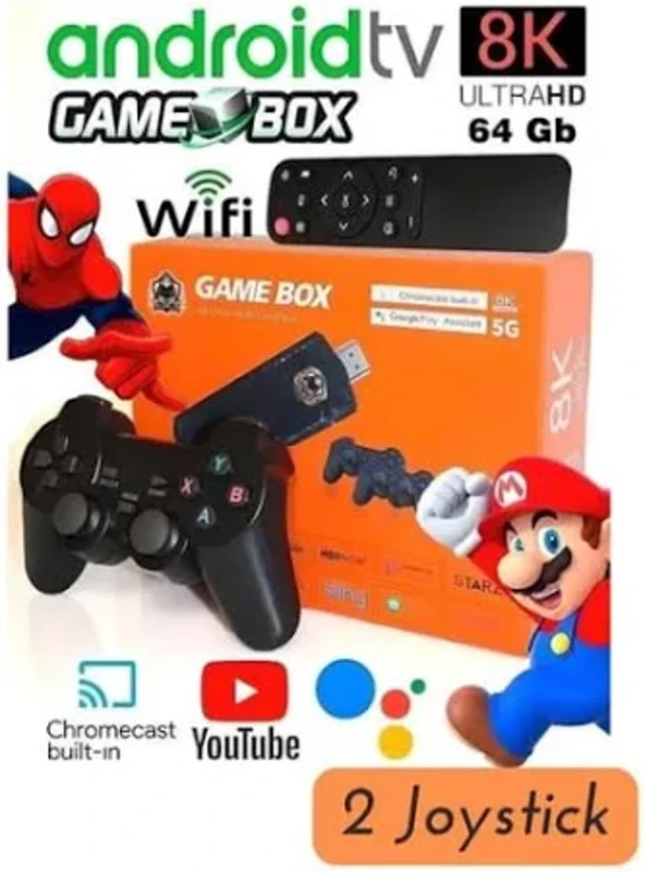 GAME BOX SX-10 Retro Gamepad Oyun Konsolu – 10.000+ Klasik Oyun – HDMI Bağlantı – Çift Kablosuz Kol