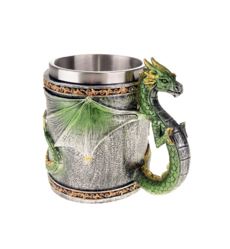 Ejderha Detaylı Çelik KUPA CL-220084