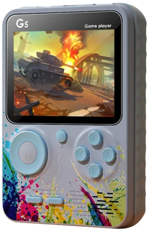 G5 Atari Retro Oyun Konsolu – 500+ Klasik Oyun – 3.0” Renkli Ekran (Gri)