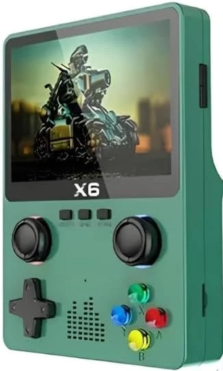X6 Taşınabilir Retro Oyun Konsolu – 10.000 Yüklü Oyun – HD Game Stick (Yeşil)