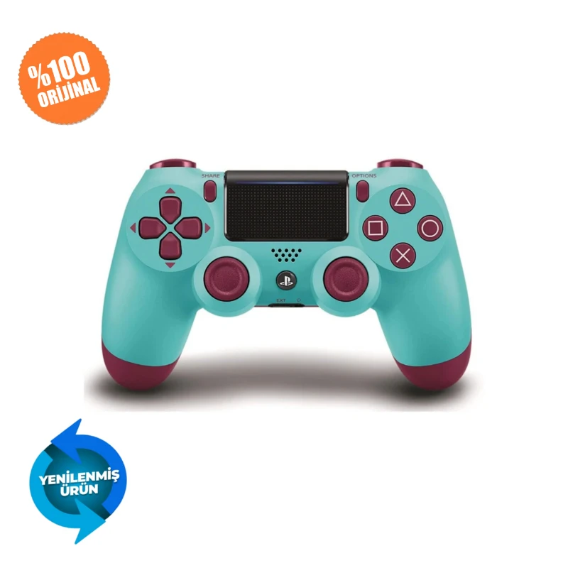 Sony DualShock 4 PS4 Kablosuz Oyun Kumandası – Berry Mavi (Yenilenmiş)