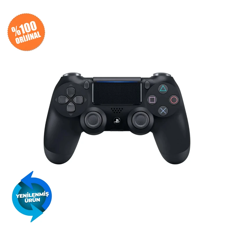 Sony DualShock 4 PS4 Kablosuz Oyun Kumandası – Siyah (Yenilenmiş)