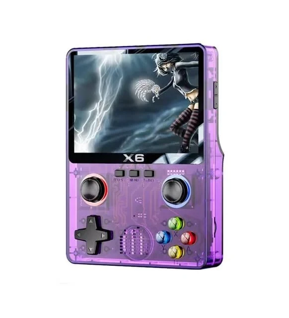 X6 Taşınabilir Retro Oyun Konsolu – 10.000 Yüklü Oyun – HD Game Stick (Mor)