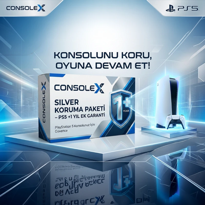 ConsoleX Silver Koruma Paketi – PS5 +1 Yıl Ek Garanti