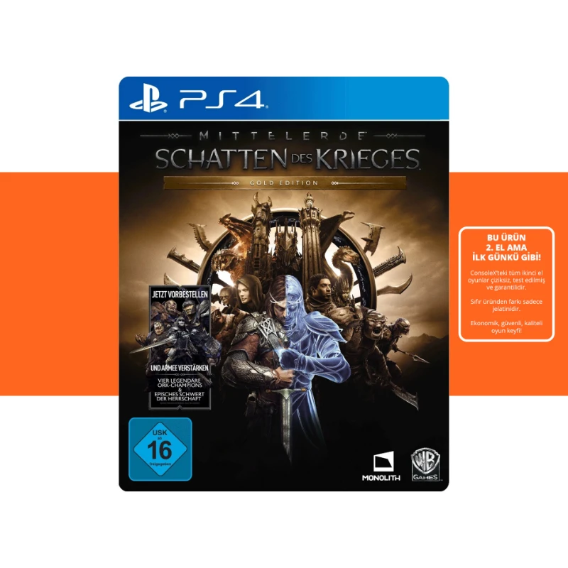 [2.EL] Mittelerde – Schatten des Krieges Gold Edition - PS4 Oyun
