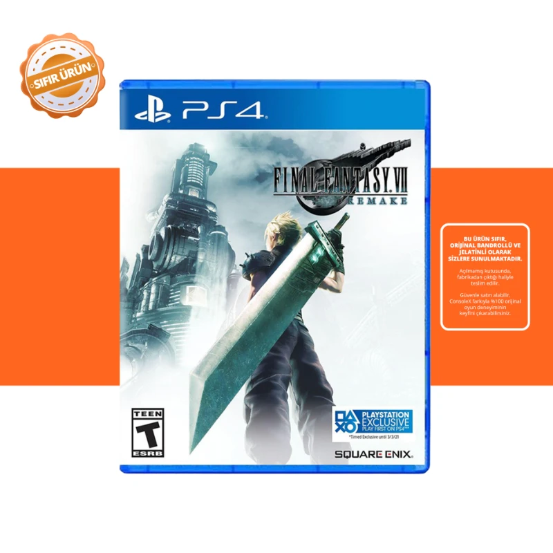 Final Fantasy VII Remake - PS4 Oyun [SIFIR]